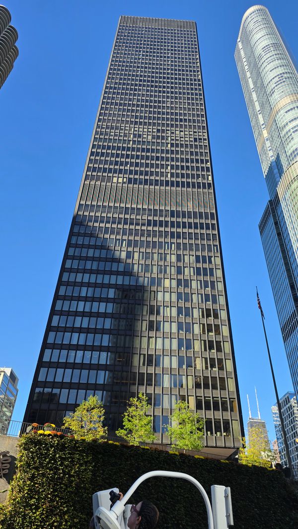 A building in Chicago shot from below