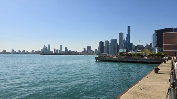 A shot off Navy Pier, looking back at the main portion of the city